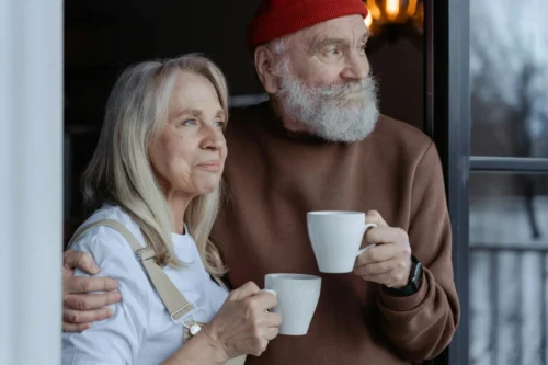 Image representing a couple relaxing
